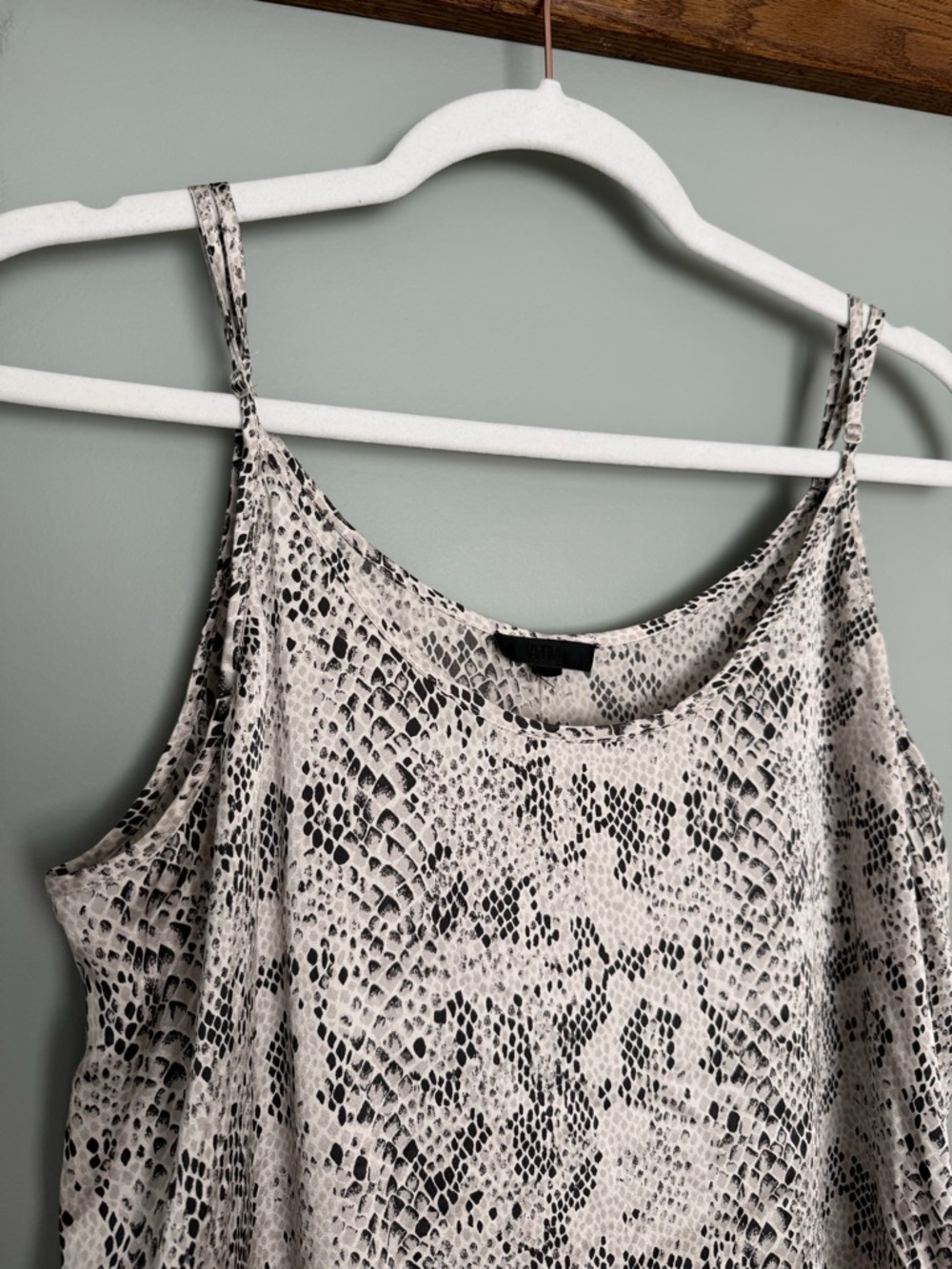 ATM Anthony Thomas Melillo 100% Silk Snakeskin Print Camisole Tank Pavement/Haze - Picture 4 of 14